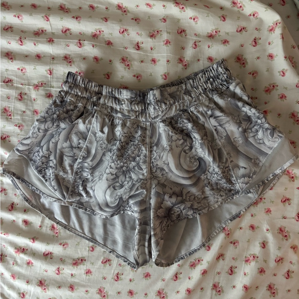 Lululemon Floral Gray Shorts